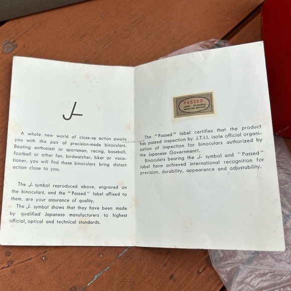 Vtg Optina Binoculars with Leather Case/Straps, and Box! - Picture 10 of 13